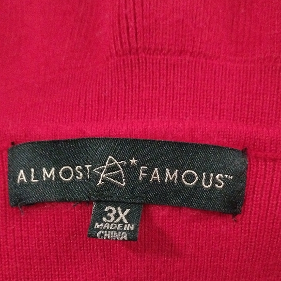 Almost Famous Red Long Sleeve Dress - Picture 5 of 5